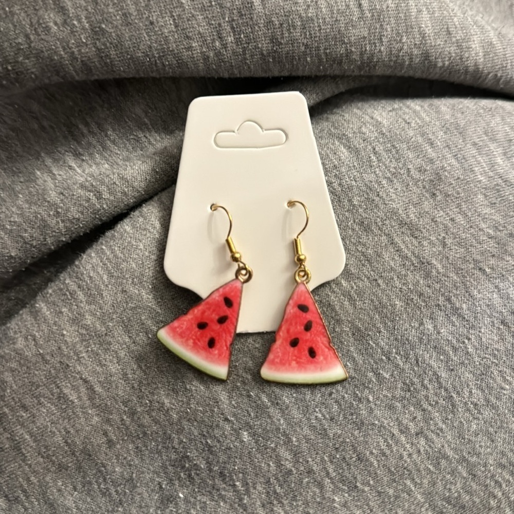 WATERMELON cute earrings kawaii food animal - bundle for discount​​